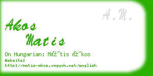 akos matis business card